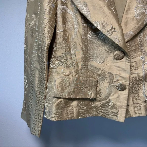 Pamela Dennis Silk Embroidered Blazer